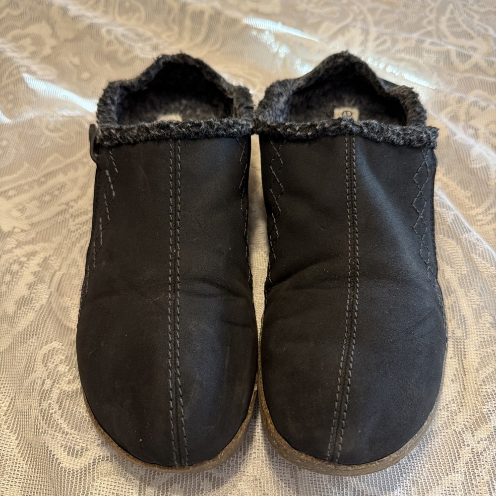 Earth Origins Clog Women's 11M Black Aurora Johanna Fleece Lined Mule Shoe